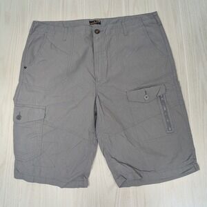 Helix Cargo Shorts 40 Gray Cotton‎ Nylon Casual Outdoor Pockets